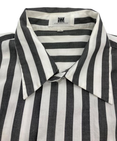 im product（アイムプロダクト）im product (アイムプロダクト) ストライプ長袖シャツ グレー サイズ:Sの古着・服飾アイテム