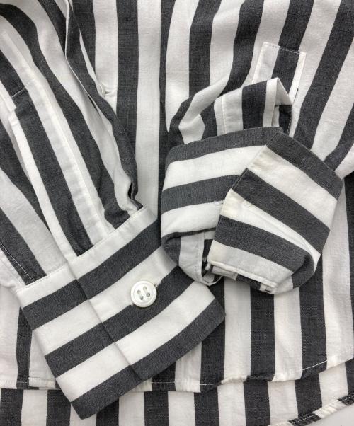 im product（アイムプロダクト）im product (アイムプロダクト) ストライプ長袖シャツ グレー サイズ:Sの古着・服飾アイテム