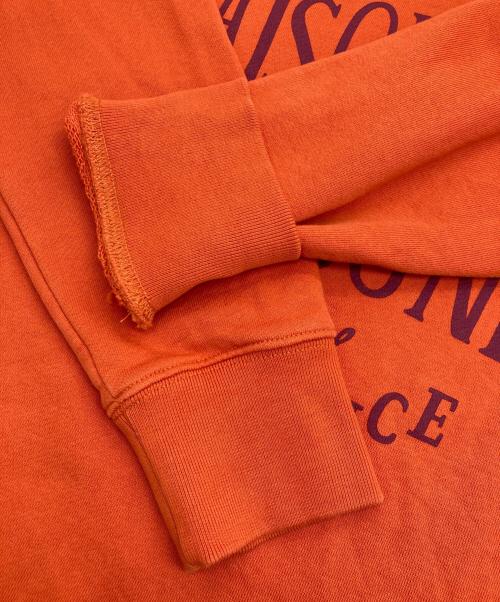 maison kitsune（メゾンキツネ）maison kitsune (メゾンキツネ) パレロワイヤルスウェットシャツ オレンジ サイズ:Mの古着・服飾アイテム