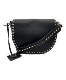 VALENTINO GARAVANI（ヴァレンティノ・ガラヴァーニ）の古着「スタッズショルダーバッグ」｜ブラック