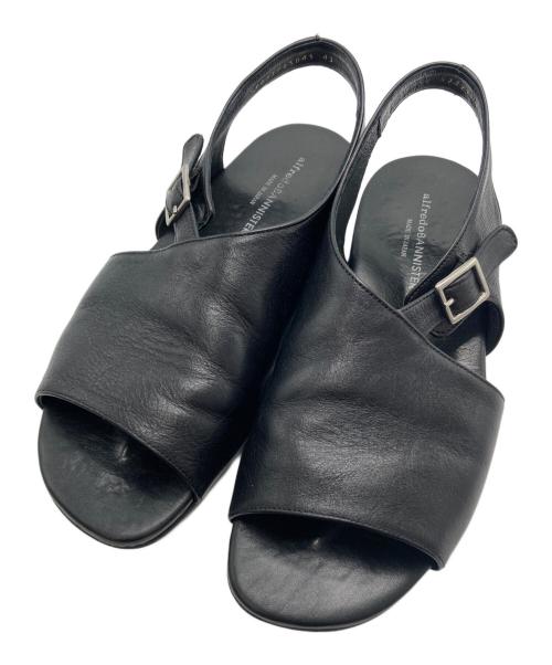 Alfredo BANNISTER（アルフレッドバニスター）Alfredo BANNISTER (アルフレッドバニスター) レザーサンダル ブラック サイズ:43の古着・服飾アイテム