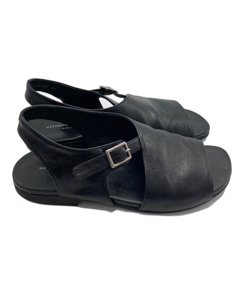 Alfredo BANNISTER（アルフレッドバニスター）Alfredo BANNISTER (アルフレッドバニスター) レザーサンダル ブラック サイズ:43の古着・服飾アイテム