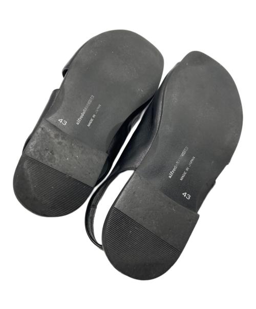 Alfredo BANNISTER（アルフレッドバニスター）Alfredo BANNISTER (アルフレッドバニスター) レザーサンダル ブラック サイズ:43の古着・服飾アイテム