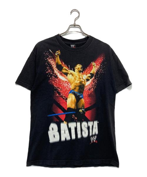 wwe（ダブリュダブリュイー）wwe (ダブリュダブリュイー) プリントTシャツ ブラック サイズ:Lの古着・服飾アイテム