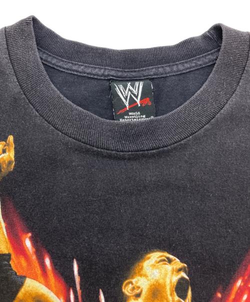 wwe（ダブリュダブリュイー）wwe (ダブリュダブリュイー) プリントTシャツ ブラック サイズ:Lの古着・服飾アイテム