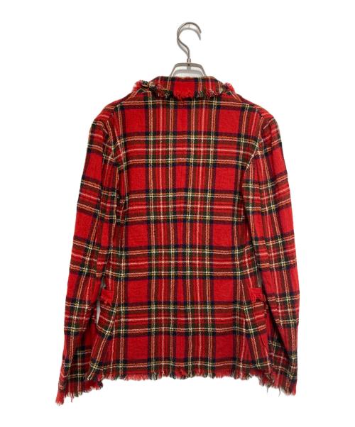 45rpm（45アールピーエム）45rpm (45アールピーエム) チェックウールジャケット レッド サイズ:1の古着・服飾アイテム