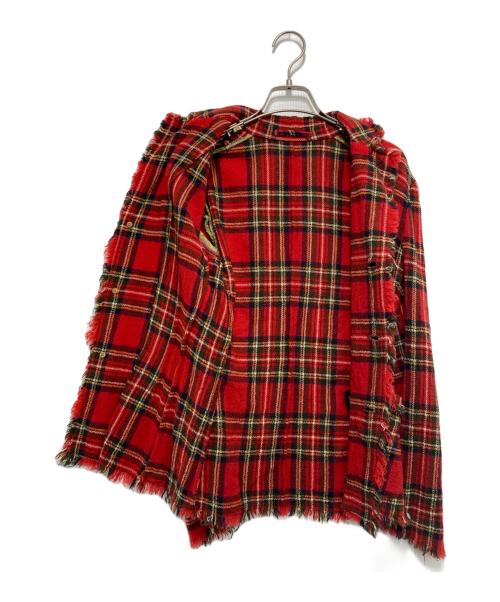 45rpm（45アールピーエム）45rpm (45アールピーエム) チェックウールジャケット レッド サイズ:1の古着・服飾アイテム
