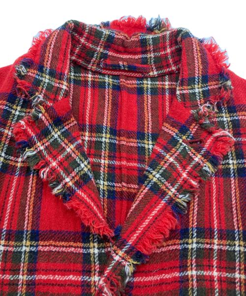 45rpm（45アールピーエム）45rpm (45アールピーエム) チェックウールジャケット レッド サイズ:1の古着・服飾アイテム