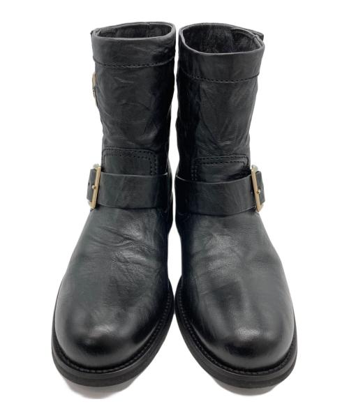 JIMMY CHOO（ジミーチュウ）JIMMY CHOO (ジミーチュウ) YOUTHバイカーブーツ ブラック サイズ:36½の古着・服飾アイテム