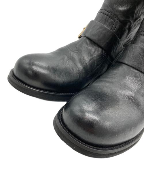 JIMMY CHOO（ジミーチュウ）JIMMY CHOO (ジミーチュウ) YOUTHバイカーブーツ ブラック サイズ:36½の古着・服飾アイテム
