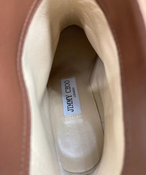 JIMMY CHOO（ジミーチュウ）JIMMY CHOO (ジミーチュウ) KIX 65 パイソンプリントブーツ ブラウン サイズ:36½の古着・服飾アイテム