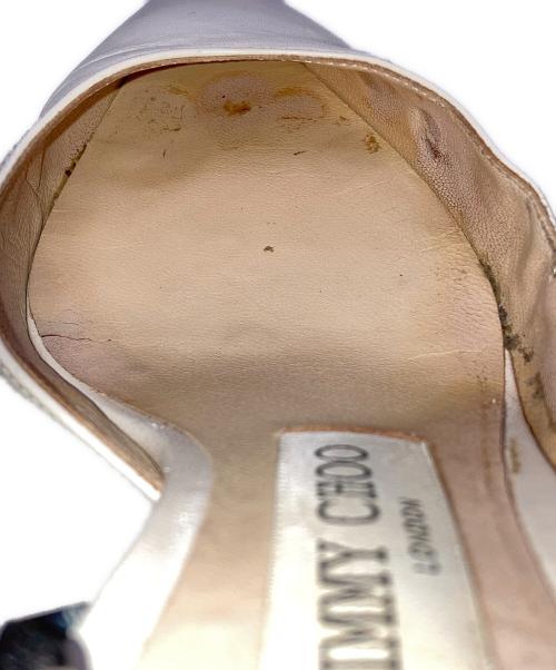 JIMMY CHOO（ジミーチュウ）JIMMY CHOO (ジミーチュウ) ロゴストラップパンプス ベージュ サイズ:36½の古着・服飾アイテム