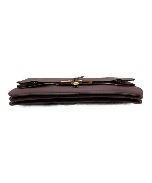 CELINE（セリーヌ）CELINE (セリーヌ) クラスプ フォールドオーバー ショルダーバッグ ボルドーの古着・服飾アイテム