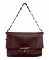 CELINE（セリーヌ）の古着「クラスプ フォールドオーバー ショルダーバッグ」｜ボルドー