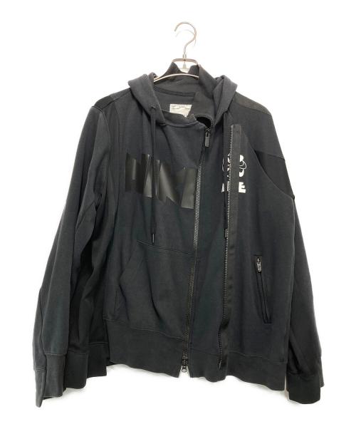 NIKE（ナイキ）NIKE (ナイキ) sacai (サカイ) WNMS Double Zip Hoodie ブラック サイズ:XLの古着・服飾アイテム