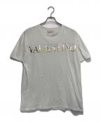 VALENTINOヴァレンティノ）の古着「ロゴスパンコールTシャツ」｜ホワイト