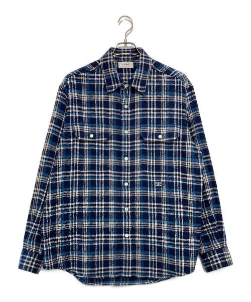 CELINE（セリーヌ）CELINE (セリーヌ) ランバージャック ルーズシャツ ネイビー サイズ:38の古着・服飾アイテム