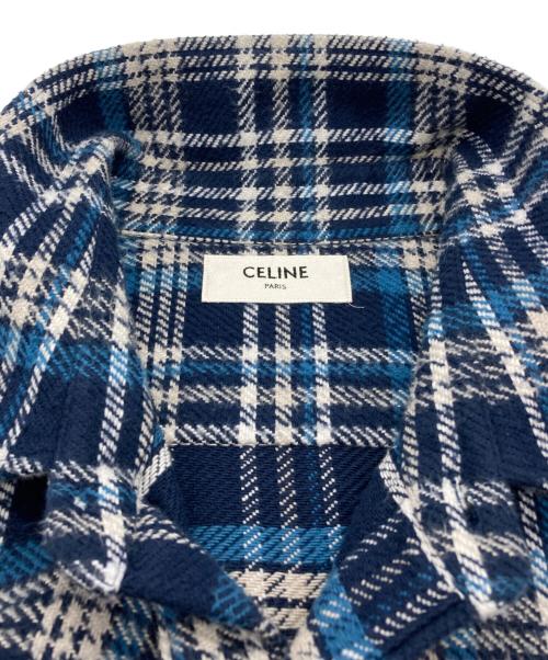 CELINE（セリーヌ）CELINE (セリーヌ) ランバージャック ルーズシャツ ネイビー サイズ:38の古着・服飾アイテム