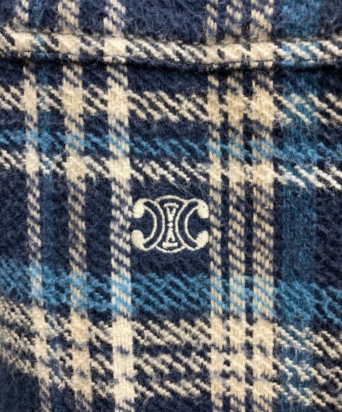 CELINE（セリーヌ）CELINE (セリーヌ) ランバージャック ルーズシャツ ネイビー サイズ:38の古着・服飾アイテム