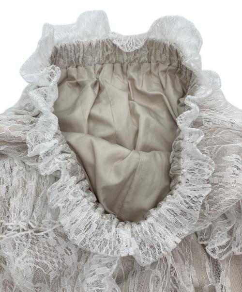 Belle vintage（ベル ヴィンテージ）BELLE VINTAGE (ベル ヴィンテージ) 総レースティアードセミワイドパンツ ホワイトの古着・服飾アイテム
