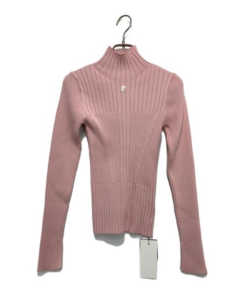 FRAY ID（フレイ アイディー）FRAY ID (フレイ アイディー) pierre cardin (ピエール・カルダン) ハイネックリブプルオーバー ピンク サイズ:Free 未使用品の古着・服飾アイテム