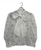 MARY QUANT×Lily Brownマリークヮント×リリーブラウン）の古着「デイジードットブラウス」｜ホワイト