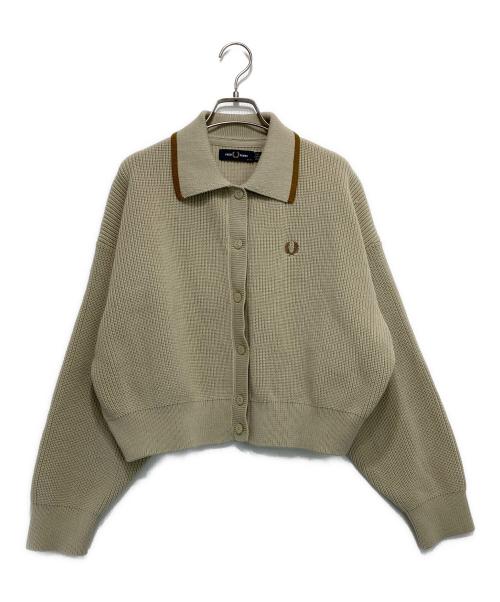 FRED PERRY（フレッドペリー）FRED PERRY (フレッドペリー) 襟付きカーディガン ベージュ サイズ:UK10の古着・服飾アイテム