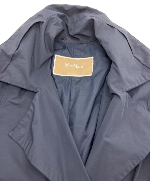MaxMara city（マックスマーラシティー）MaxMara CITY (マックスマーラシティー) ベルテッドコート ネイビー サイズ:36の古着・服飾アイテム