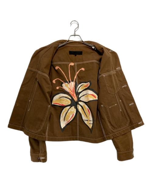 COMME des GARCONS HOMME（コムデギャルソン オム）COMME des GARCONS HOMME (コムデギャルソン オム) Flower Paint COTTON Shirts ブラウン サイズ:Mの古着・服飾アイテム