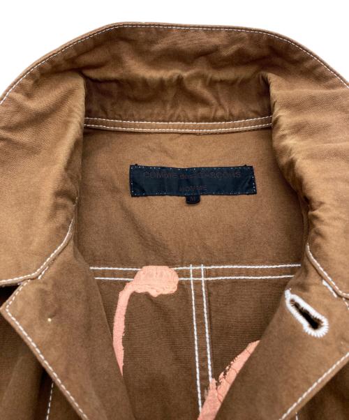 COMME des GARCONS HOMME（コムデギャルソン オム）COMME des GARCONS HOMME (コムデギャルソン オム) Flower Paint COTTON Shirts ブラウン サイズ:Mの古着・服飾アイテム