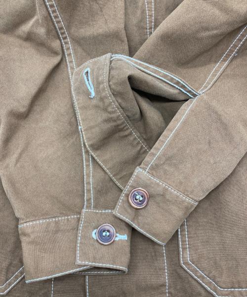 COMME des GARCONS HOMME（コムデギャルソン オム）COMME des GARCONS HOMME (コムデギャルソン オム) Flower Paint COTTON Shirts ブラウン サイズ:Mの古着・服飾アイテム