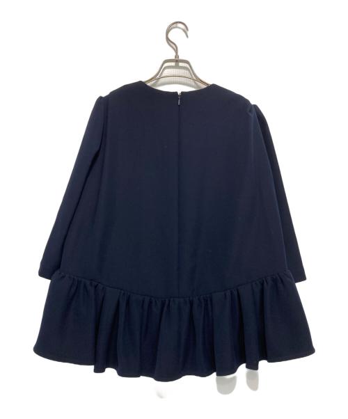 BORDERS at BALCONY（ボーダーズアットバルコニー）BORDERS AT BALCONY (ボーダーズアットバルコニー) ボーダーズアットバルコニー バックギャザーブラウス ネイビー サイズ:38の古着・服飾アイテム