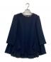 BORDERS AT BALCONY（ボーダーズアットバルコニー）の古着「ボーダーズアットバルコニー バックギャザーブラウス」｜ネイビー