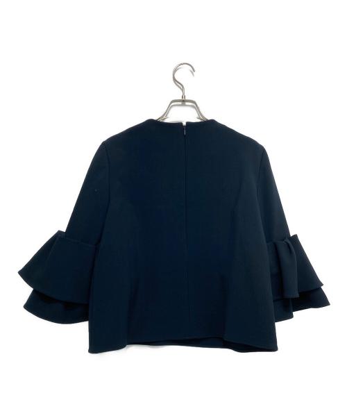 YOKO CHAN（ヨーコチャン）YOKO CHAN (ヨーコチャン) ティアードスリーブ ブラウス ネイビー サイズ:40の古着・服飾アイテム