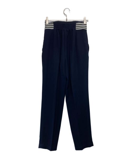 BORDERS at BALCONY（ボーダーズアットバルコニー）BORDERS at BALCONY (ボーダーズアットバルコニー) HIGH-RISE TUCK PANTS ネイビー サイズ:38の古着・服飾アイテム