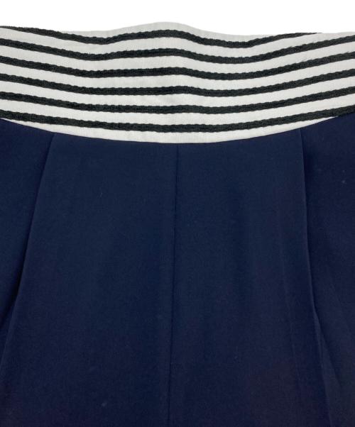 BORDERS at BALCONY（ボーダーズアットバルコニー）BORDERS at BALCONY (ボーダーズアットバルコニー) HIGH-RISE TUCK PANTS ネイビー サイズ:38の古着・服飾アイテム