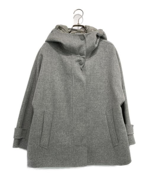 WEEKEND Max Mara（ウィークエンド マックスマーラ）Weekend Max Mara (ウィークエンド マックスマーラ) ダウン切替フーデッドコート グレー サイズ:36の古着・服飾アイテム