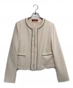 Max Mara Studioマックスマーラ ストゥディオ）の古着「装飾ノーカラージャケット」｜ピンク