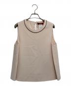 Max Mara Studioマックスマーラ ストゥディオ）の古着「装飾ノースリーブブラウス」｜ピンク