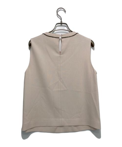 Max Mara Studio（マックスマーラ ストゥディオ）MAX MARA STUDIO (マックスマーラ ストゥディオ) 装飾ノースリーブブラウス ピンク サイズ:42（170/92A）の古着・服飾アイテム