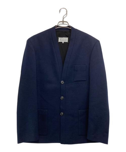 Maison Margiela（メゾンマルジェラ）Maison Margiela (メゾンマルジェラ) ノーカラージャケット ネイビー サイズ:48の古着・服飾アイテム