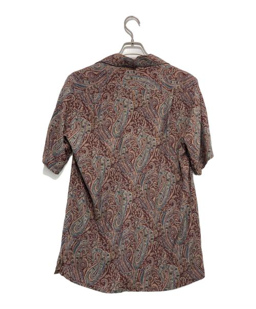Pilgrim（ピルグリム）Pilgrim (ピルグリム) レーヨンキュプラシルク オープンカラーシャツ ブラウン サイズ:Sの古着・服飾アイテム