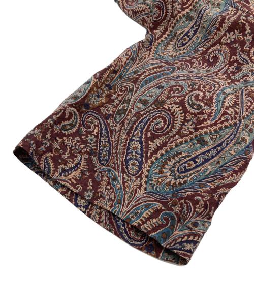 Pilgrim（ピルグリム）Pilgrim (ピルグリム) レーヨンキュプラシルク オープンカラーシャツ ブラウン サイズ:Sの古着・服飾アイテム