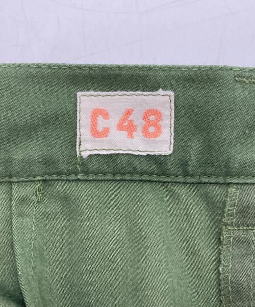 スウェーデン軍（スウェーデングン）スウェーデン軍 (スウェーデングン) カーゴパンツ グリーン サイズ:C48の古着・服飾アイテム