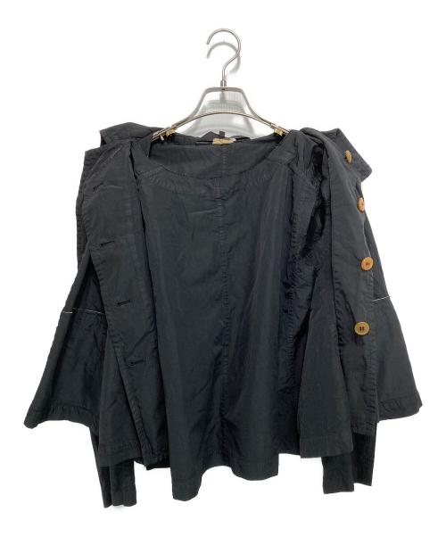COMME des GARCONS COMME des GARCONS（コムデギャルソン コムデギャルソン）COMME des GARCONS COMME des GARCONS (コムデギャルソン コムデギャルソン) レイヤードデザインジャケット ブラック サイズ:XSの古着・服飾アイテム