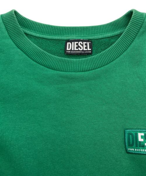 DIESEL（ディーゼル）DIESEL (ディーゼル) クルーネックスウェット グリーン サイズ:Sの古着・服飾アイテム
