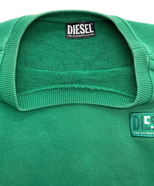 DIESEL（ディーゼル）DIESEL (ディーゼル) クルーネックスウェット グリーン サイズ:Sの古着・服飾アイテム