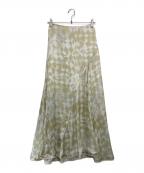 IRENEアイレネ）の古着「Tile Pattern Print Maxi Skirt」｜グリーン