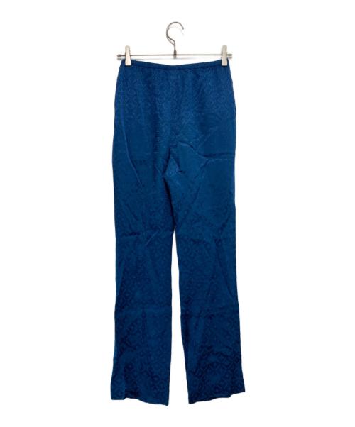Mame Kurogouchi（マメクロゴウチ）mame kurogouchi (マメクロゴウチ) フレアサテンパンツ ブルー サイズ:1の古着・服飾アイテム