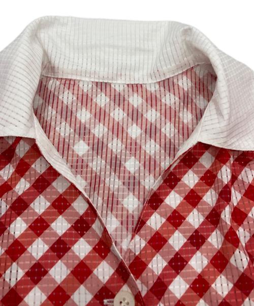 rosy monster（ロージーモンスター）rosy monster (ロージーモンスター) ギンガムチェックパフスリーブブラウス ブルー サイズ:Fの古着・服飾アイテム